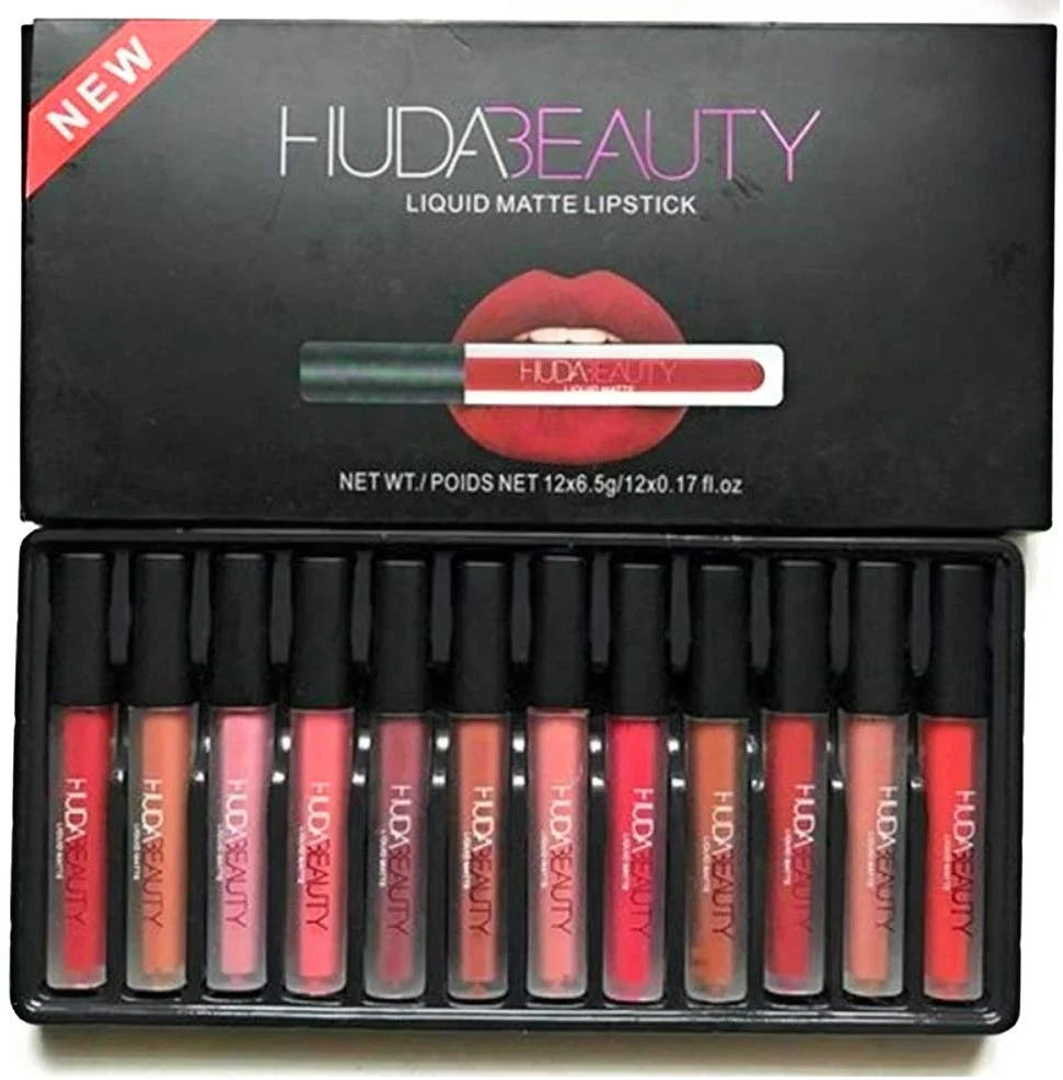 Pack of Liquid Matte Ultra-Comfort Transfer-Proof Lipstick Huda Beauty