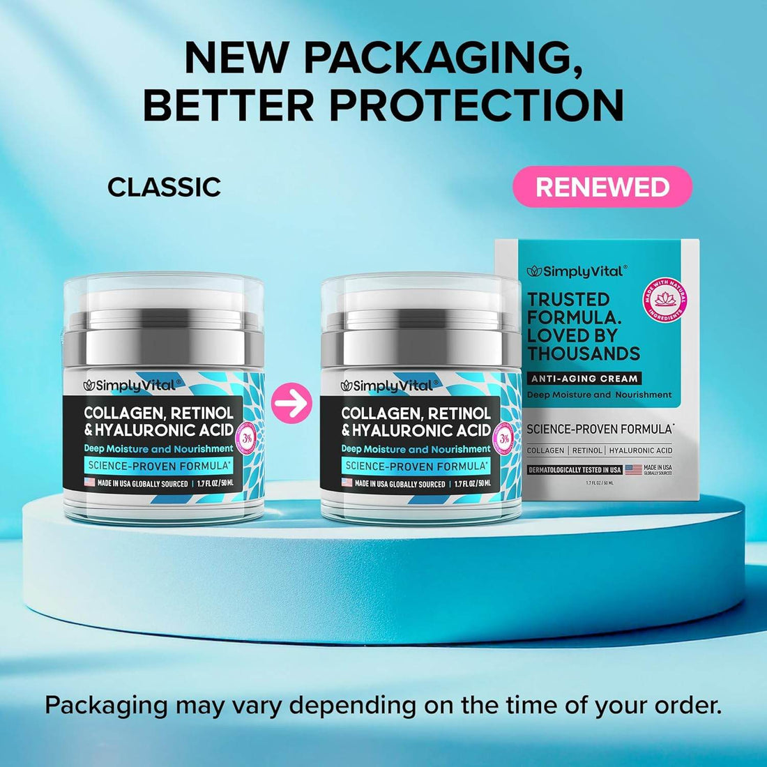 Simply Vital Collagen Retinol & Hyaluronic Acid Day & Night Cream