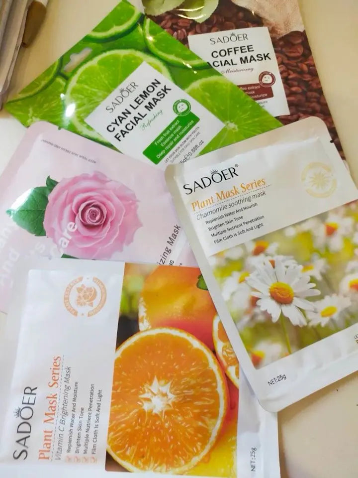 Sheet Mask Variety Pack - 8 Hydrating & Brightening Masks