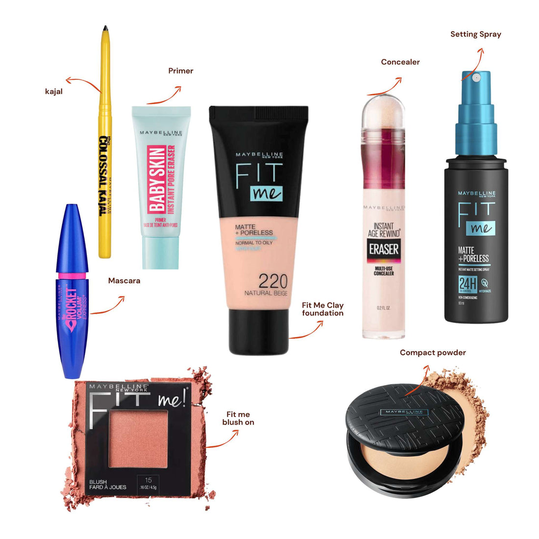 Maybelline Perfect Base Combo Deal Pack of 7