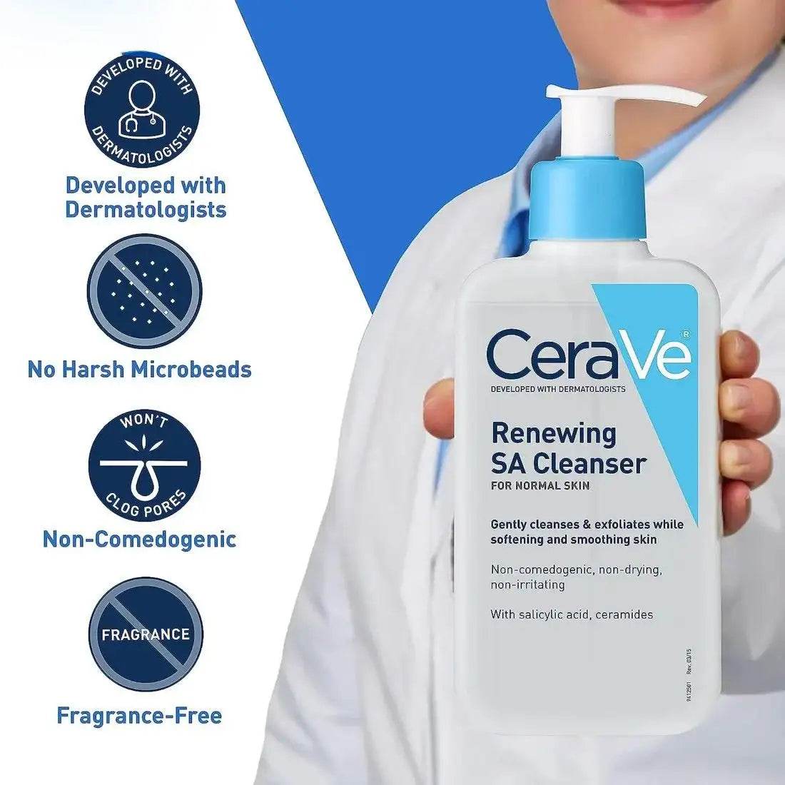 CeraVe Renewing SA Cleanser: Smooth Skin, Hydrating Exfoliation