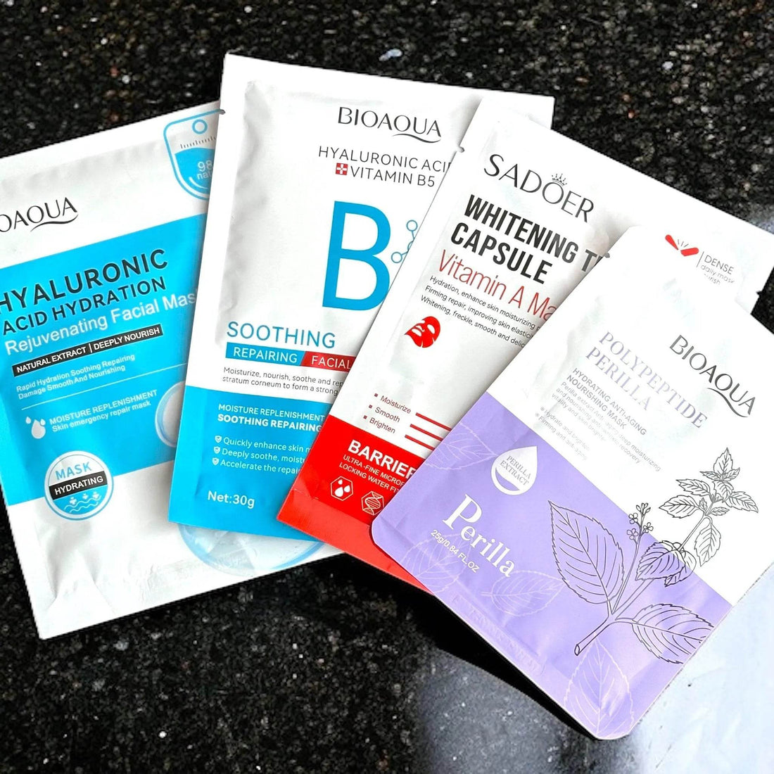 Sheet Mask Variety Pack - 4 Hydrating & Brightening Masks