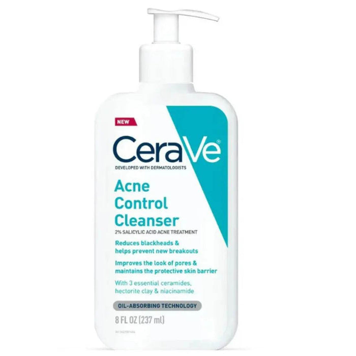 CeraVe Acne Control Cleanser: 2% Salicylic Acid for Clear Skin